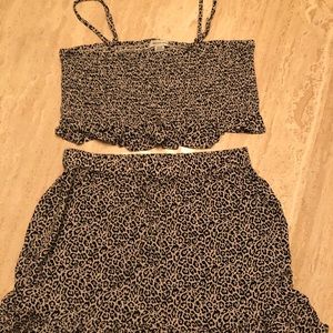 American Eagle crop tank and skirt Size Small